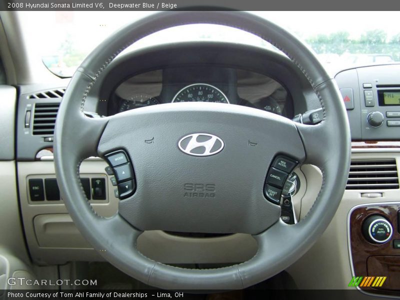 Deepwater Blue / Beige 2008 Hyundai Sonata Limited V6