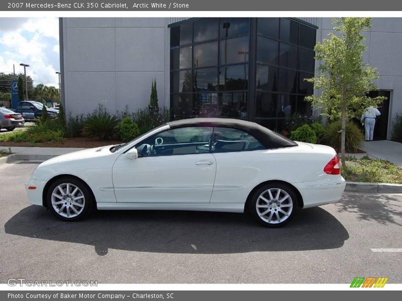 Arctic White / Stone 2007 Mercedes-Benz CLK 350 Cabriolet