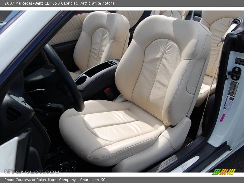 Arctic White / Stone 2007 Mercedes-Benz CLK 350 Cabriolet