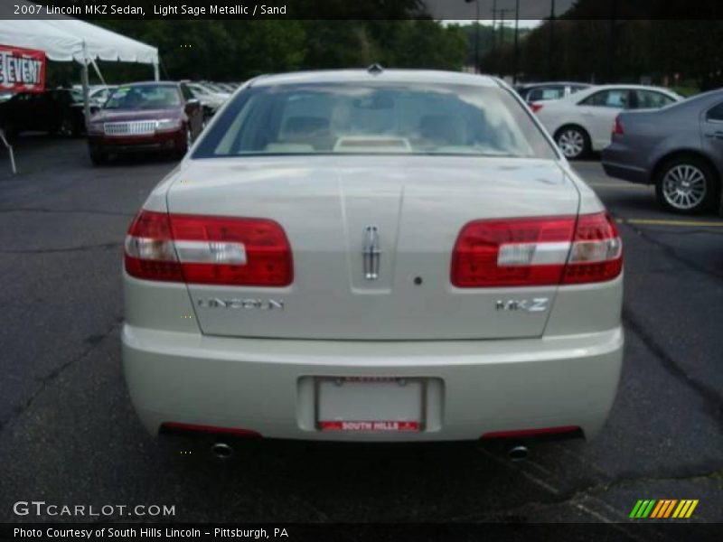 Light Sage Metallic / Sand 2007 Lincoln MKZ Sedan