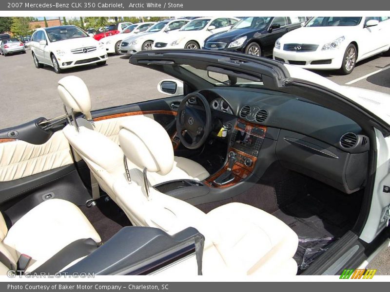Arctic White / Stone 2007 Mercedes-Benz CLK 350 Cabriolet