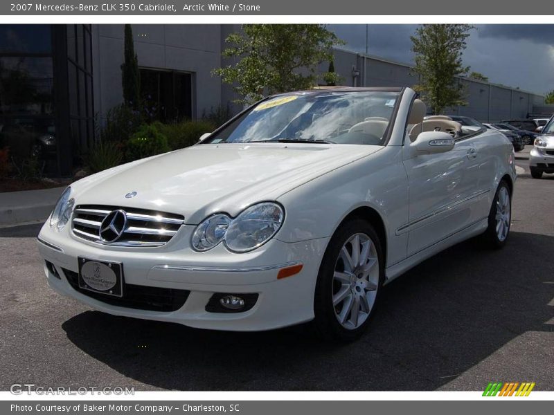 Arctic White / Stone 2007 Mercedes-Benz CLK 350 Cabriolet