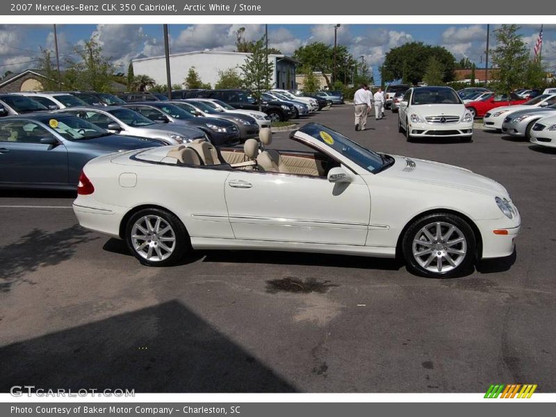 Arctic White / Stone 2007 Mercedes-Benz CLK 350 Cabriolet