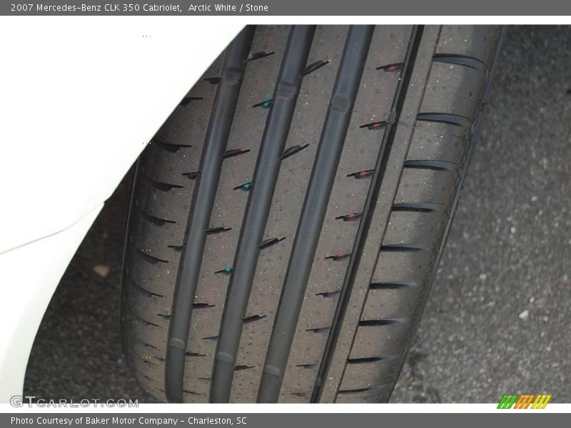 Arctic White / Stone 2007 Mercedes-Benz CLK 350 Cabriolet