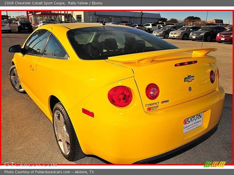 Rally Yellow / Ebony 2008 Chevrolet Cobalt Sport Coupe