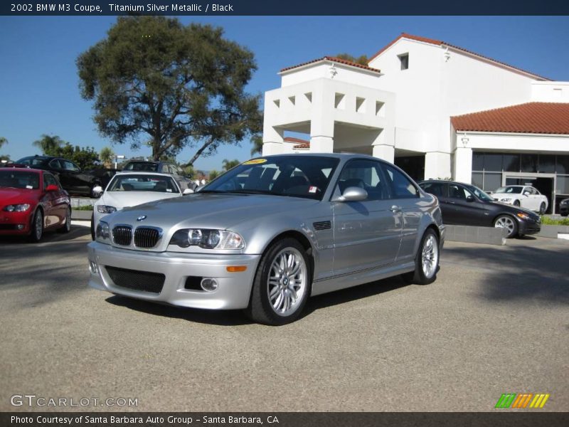 Titanium Silver Metallic / Black 2002 BMW M3 Coupe