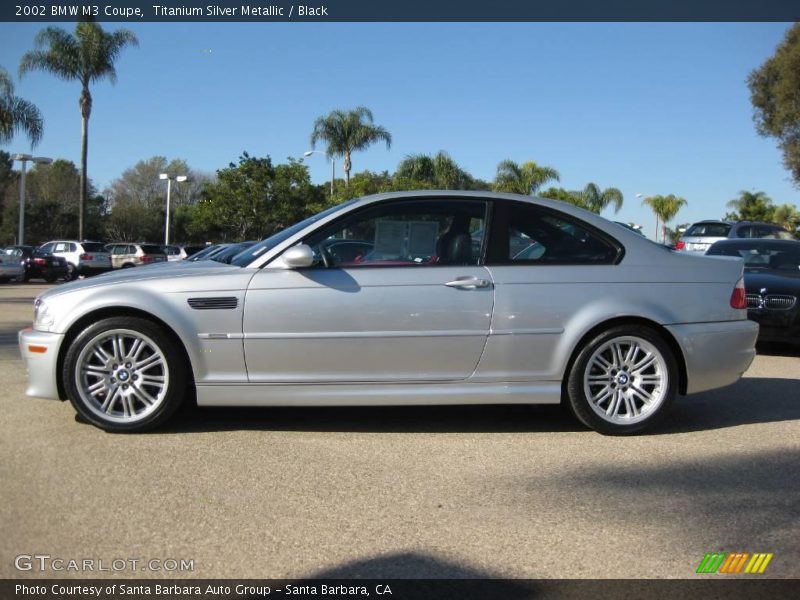 Titanium Silver Metallic / Black 2002 BMW M3 Coupe