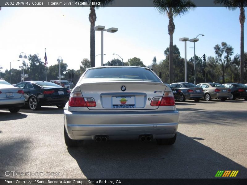 Titanium Silver Metallic / Black 2002 BMW M3 Coupe