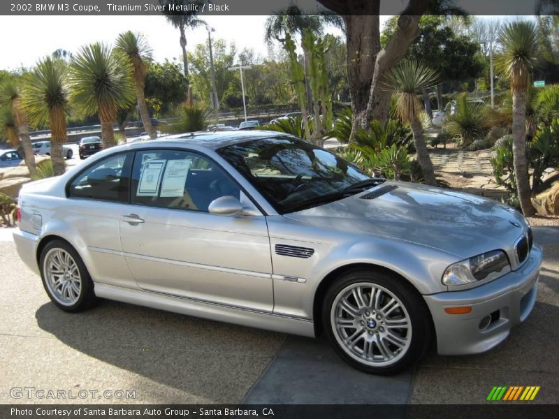 Titanium Silver Metallic / Black 2002 BMW M3 Coupe