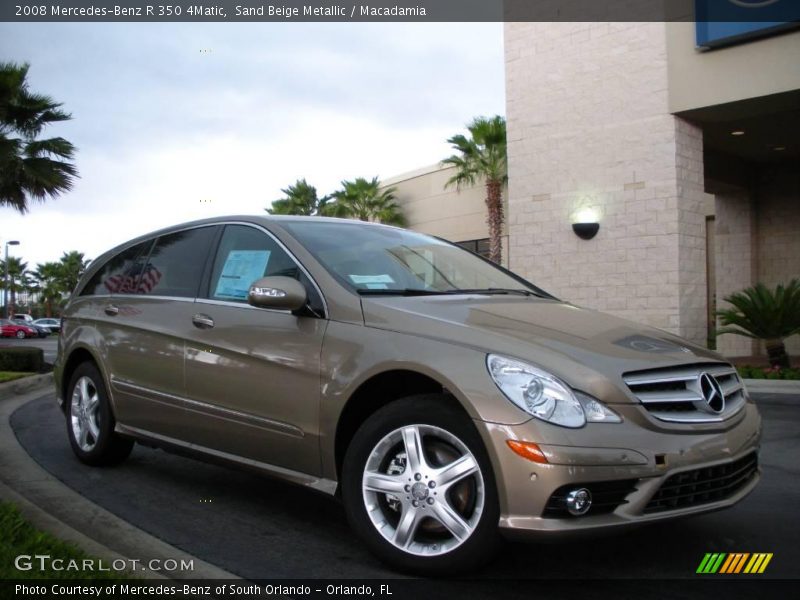Sand Beige Metallic / Macadamia 2008 Mercedes-Benz R 350 4Matic