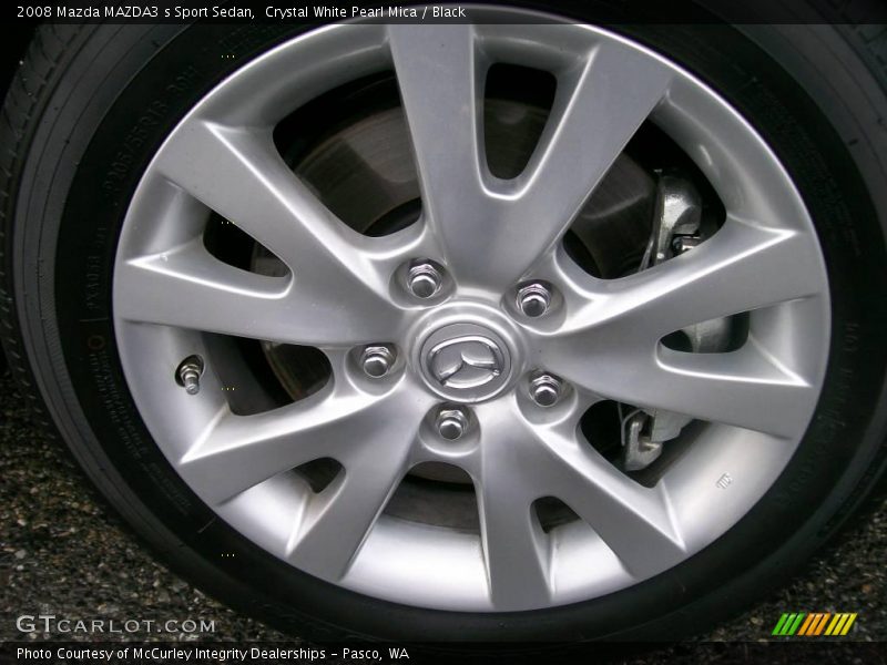 Crystal White Pearl Mica / Black 2008 Mazda MAZDA3 s Sport Sedan