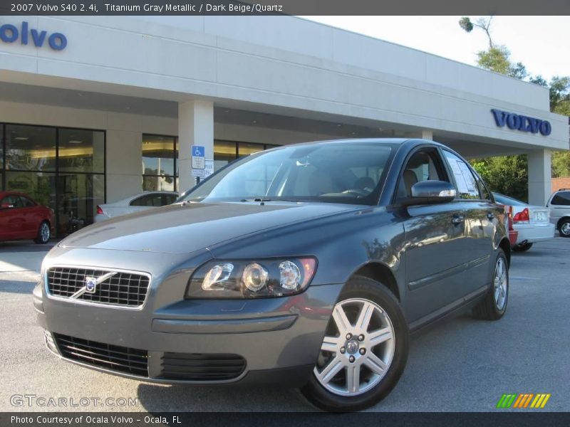 Titanium Gray Metallic / Dark Beige/Quartz 2007 Volvo S40 2.4i