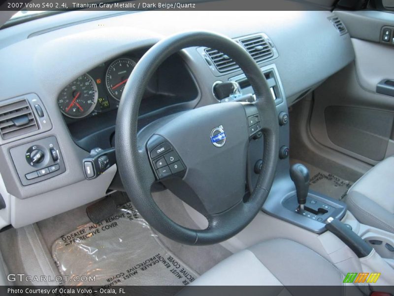 Titanium Gray Metallic / Dark Beige/Quartz 2007 Volvo S40 2.4i