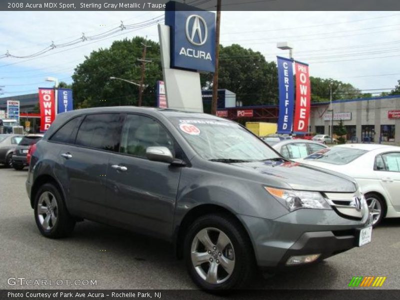 Sterling Gray Metallic / Taupe 2008 Acura MDX Sport