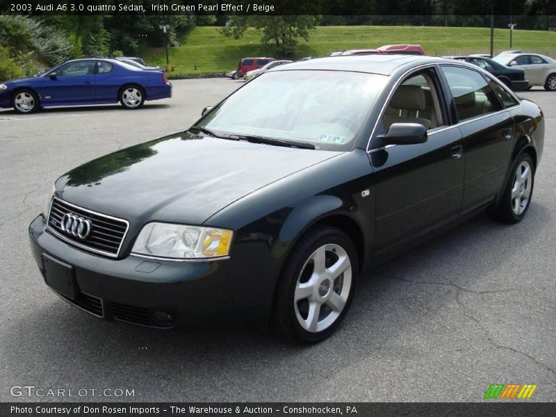 Irish Green Pearl Effect / Beige 2003 Audi A6 3.0 quattro Sedan