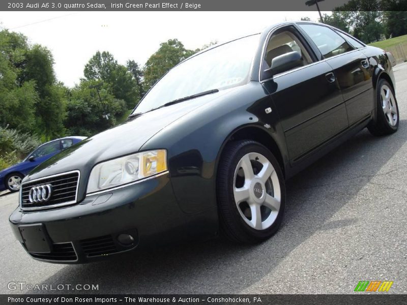 Irish Green Pearl Effect / Beige 2003 Audi A6 3.0 quattro Sedan