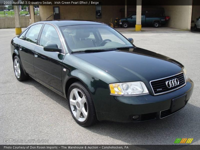 Irish Green Pearl Effect / Beige 2003 Audi A6 3.0 quattro Sedan