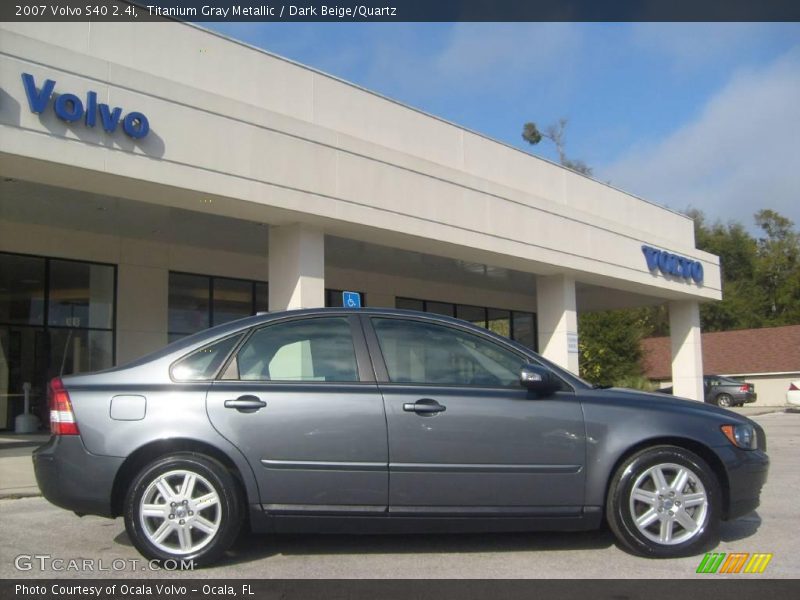 Titanium Gray Metallic / Dark Beige/Quartz 2007 Volvo S40 2.4i