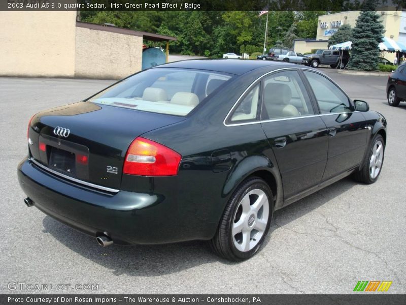Irish Green Pearl Effect / Beige 2003 Audi A6 3.0 quattro Sedan