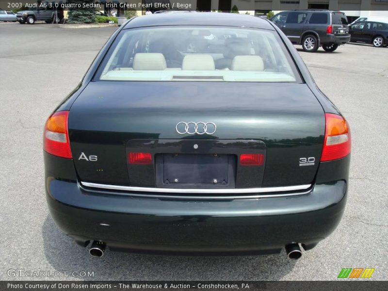 Irish Green Pearl Effect / Beige 2003 Audi A6 3.0 quattro Sedan