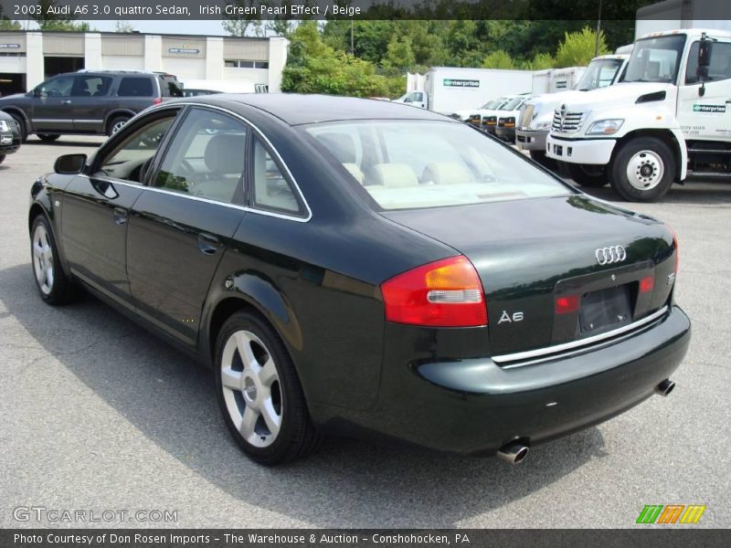 Irish Green Pearl Effect / Beige 2003 Audi A6 3.0 quattro Sedan