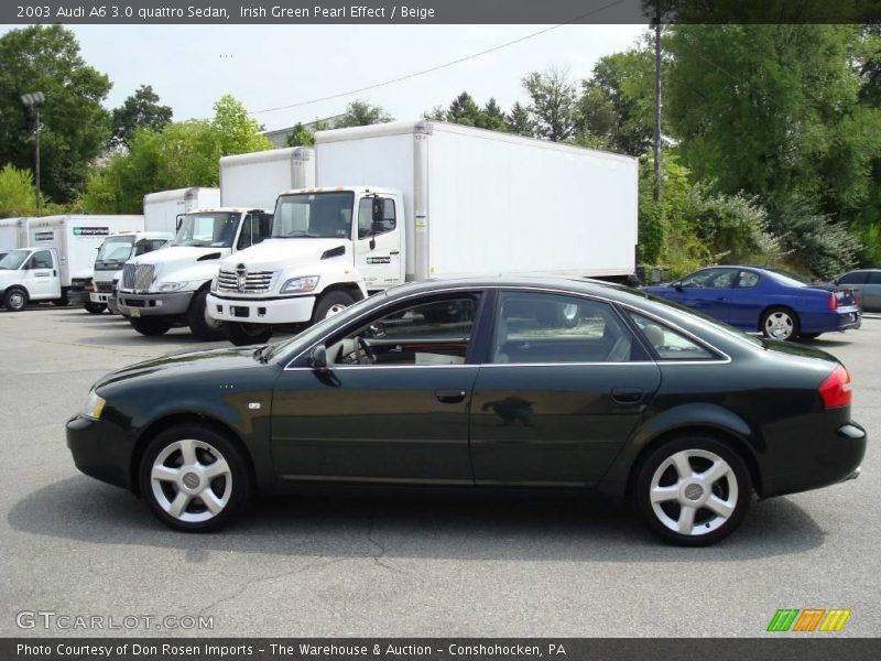 Irish Green Pearl Effect / Beige 2003 Audi A6 3.0 quattro Sedan