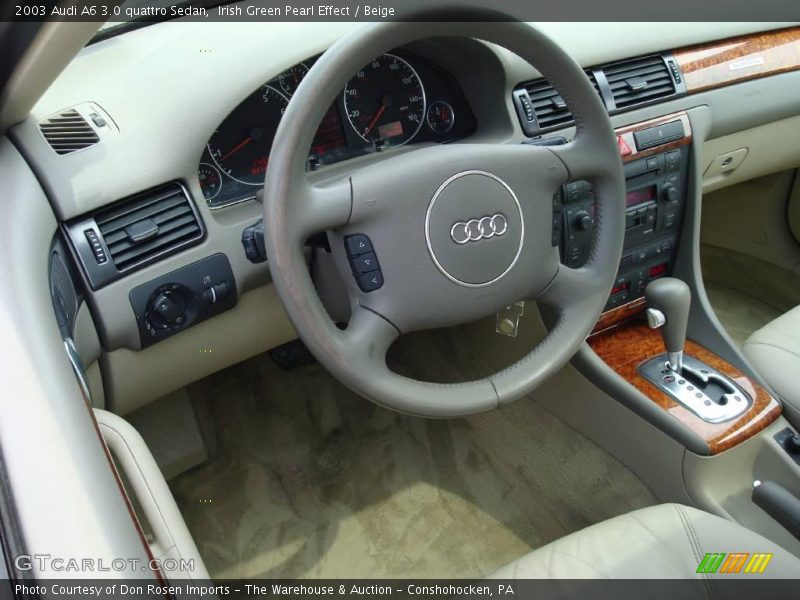 Irish Green Pearl Effect / Beige 2003 Audi A6 3.0 quattro Sedan
