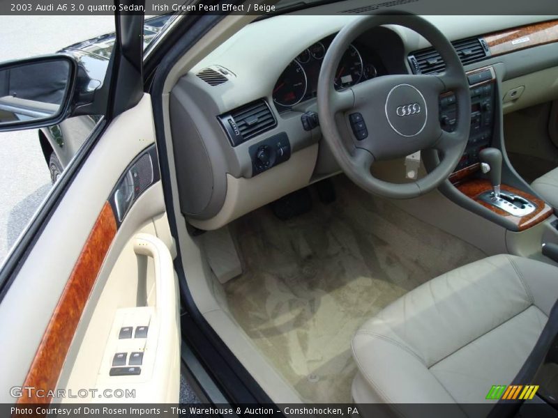 Irish Green Pearl Effect / Beige 2003 Audi A6 3.0 quattro Sedan