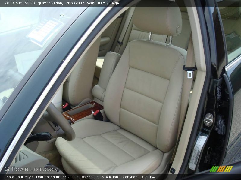 Irish Green Pearl Effect / Beige 2003 Audi A6 3.0 quattro Sedan