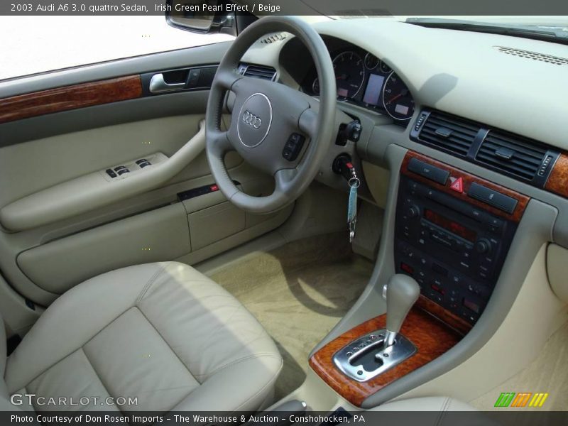 Irish Green Pearl Effect / Beige 2003 Audi A6 3.0 quattro Sedan