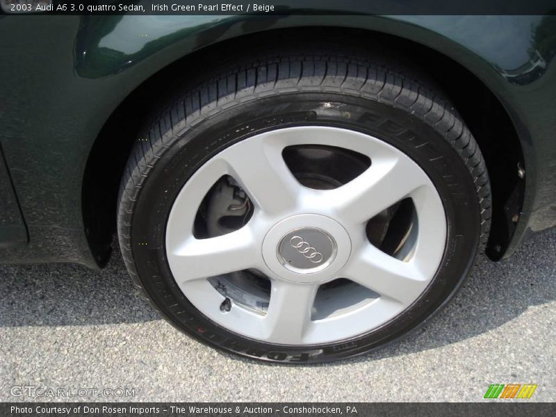Irish Green Pearl Effect / Beige 2003 Audi A6 3.0 quattro Sedan