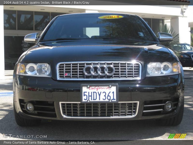 Brilliant Black / Black/Gray 2004 Audi S4 4.2 quattro Sedan