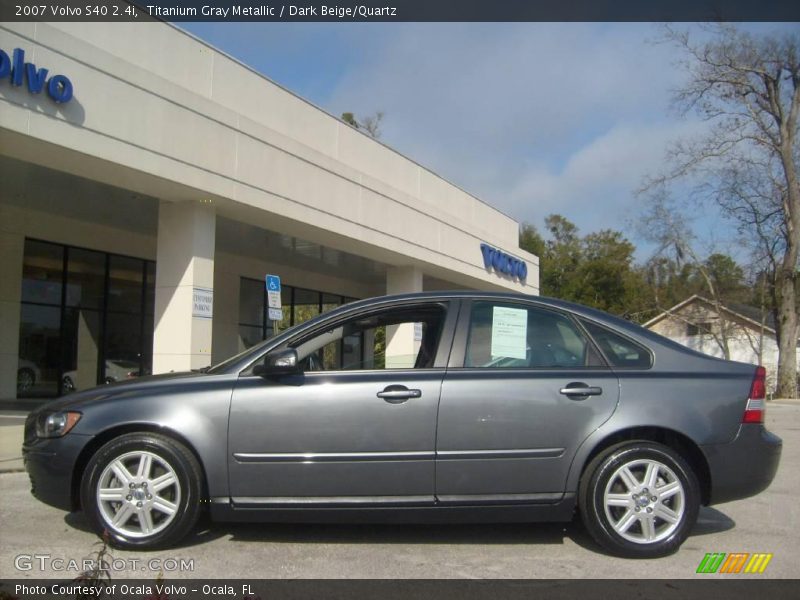 Titanium Gray Metallic / Dark Beige/Quartz 2007 Volvo S40 2.4i