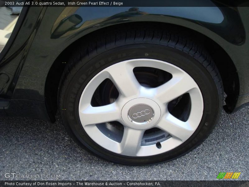 Irish Green Pearl Effect / Beige 2003 Audi A6 3.0 quattro Sedan