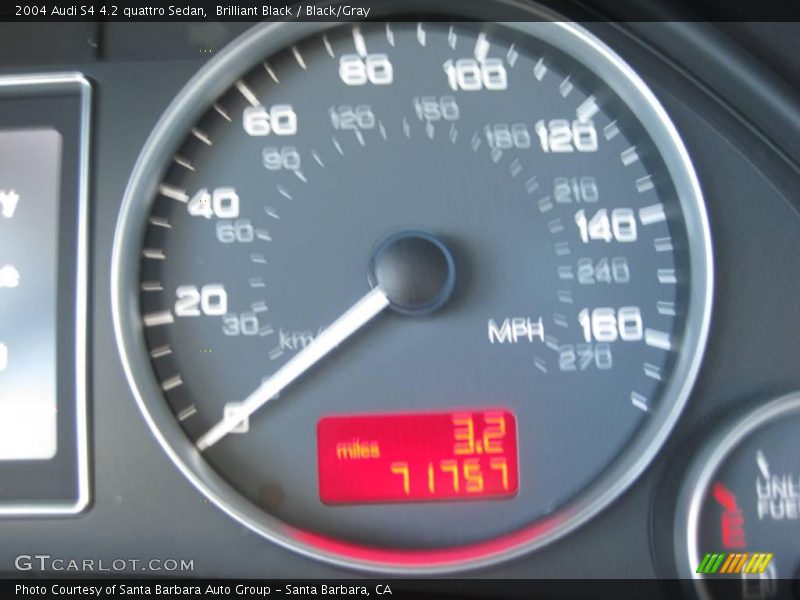Brilliant Black / Black/Gray 2004 Audi S4 4.2 quattro Sedan