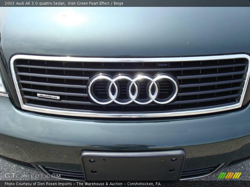 Irish Green Pearl Effect / Beige 2003 Audi A6 3.0 quattro Sedan