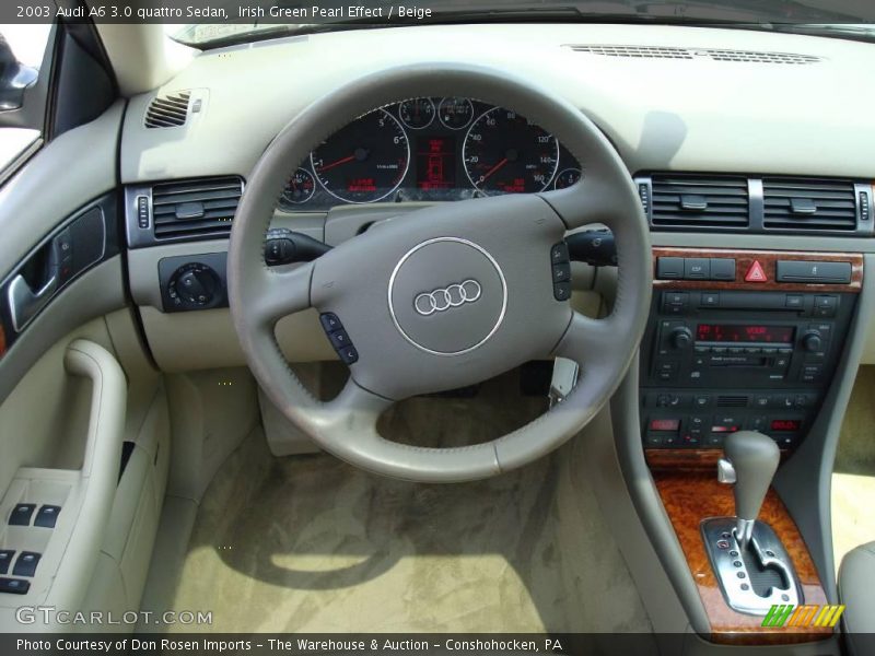 Irish Green Pearl Effect / Beige 2003 Audi A6 3.0 quattro Sedan