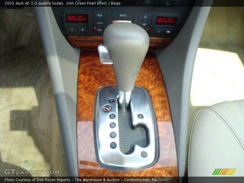 Irish Green Pearl Effect / Beige 2003 Audi A6 3.0 quattro Sedan