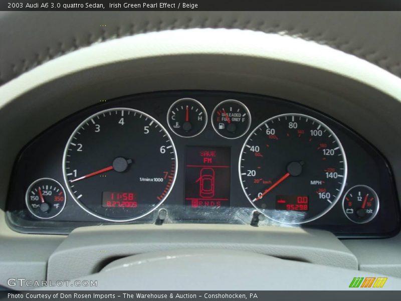 Irish Green Pearl Effect / Beige 2003 Audi A6 3.0 quattro Sedan