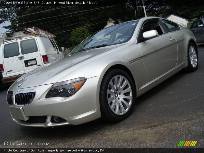 Mineral Silver Metallic / Black 2004 BMW 6 Series 645i Coupe