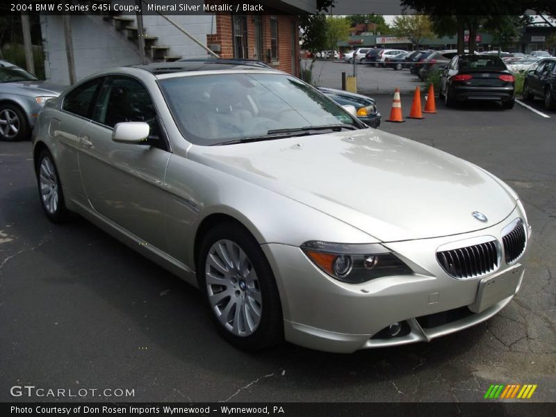 Mineral Silver Metallic / Black 2004 BMW 6 Series 645i Coupe