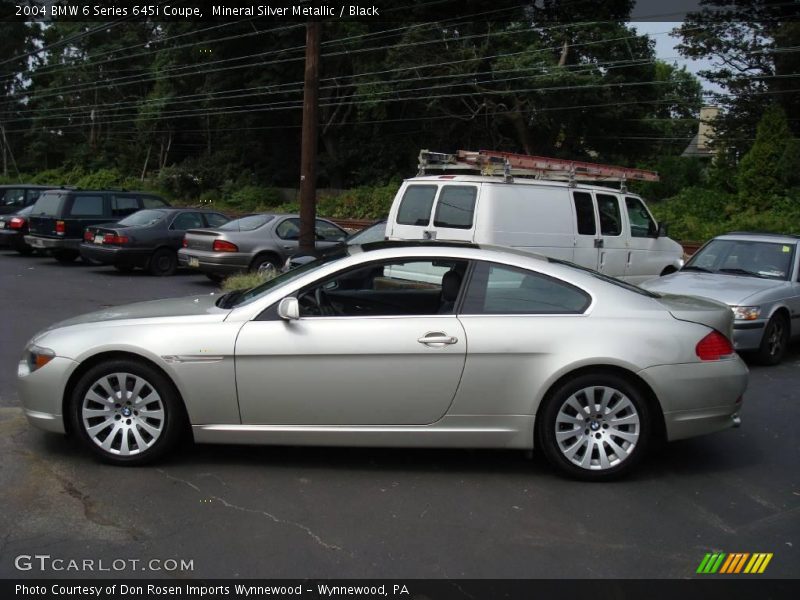 Mineral Silver Metallic / Black 2004 BMW 6 Series 645i Coupe