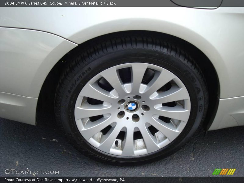 Mineral Silver Metallic / Black 2004 BMW 6 Series 645i Coupe