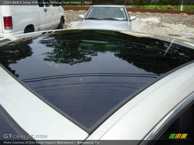 Mineral Silver Metallic / Black 2004 BMW 6 Series 645i Coupe