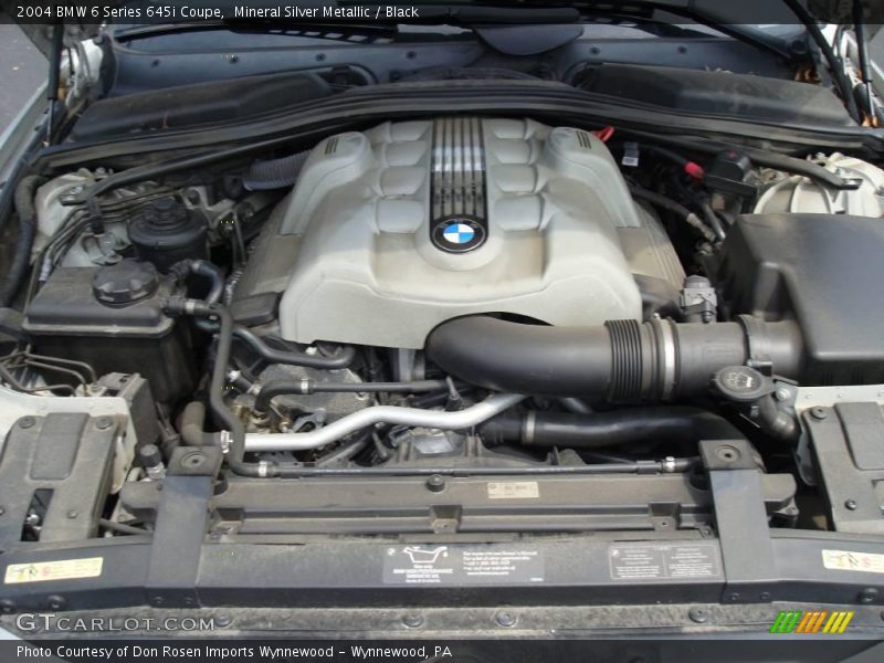 Mineral Silver Metallic / Black 2004 BMW 6 Series 645i Coupe