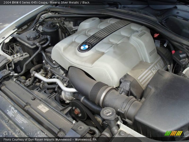 Mineral Silver Metallic / Black 2004 BMW 6 Series 645i Coupe