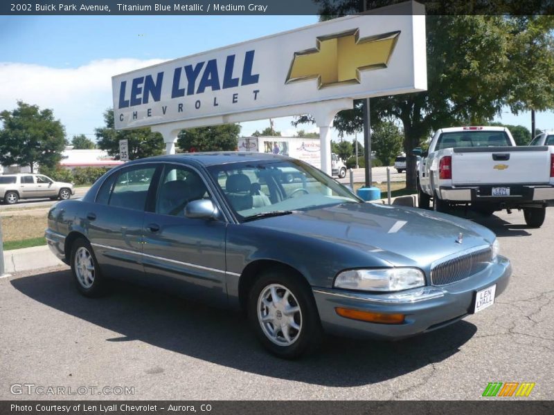 Titanium Blue Metallic / Medium Gray 2002 Buick Park Avenue