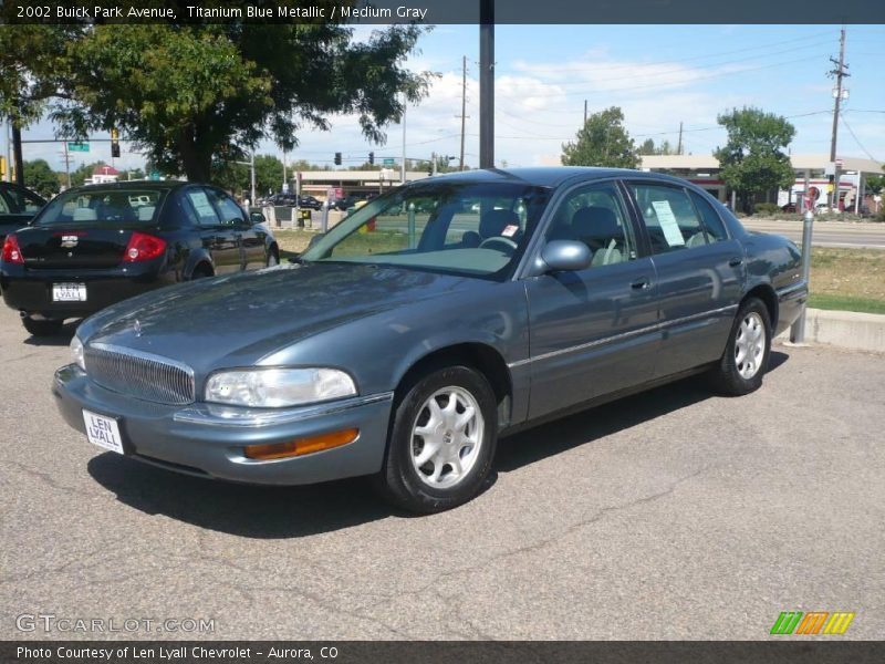Titanium Blue Metallic / Medium Gray 2002 Buick Park Avenue
