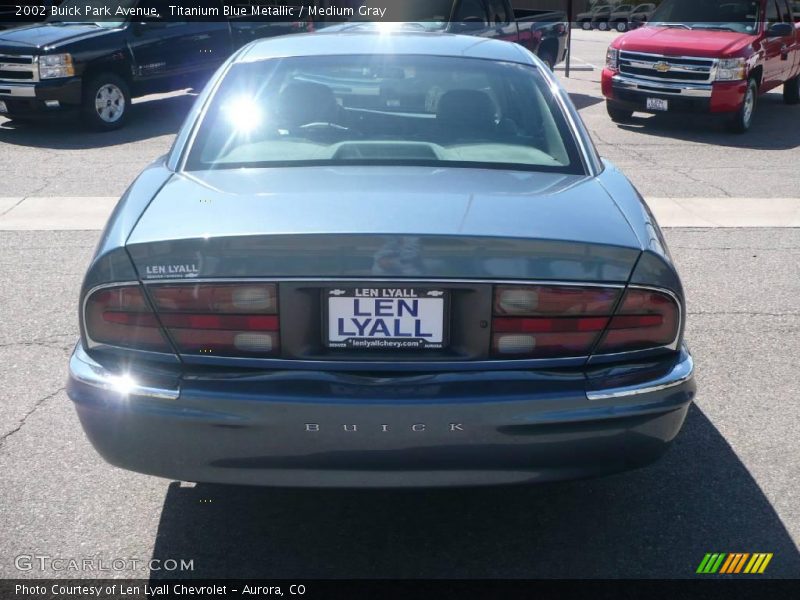 Titanium Blue Metallic / Medium Gray 2002 Buick Park Avenue