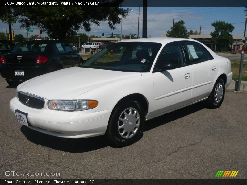 White / Medium Gray 2004 Buick Century Standard